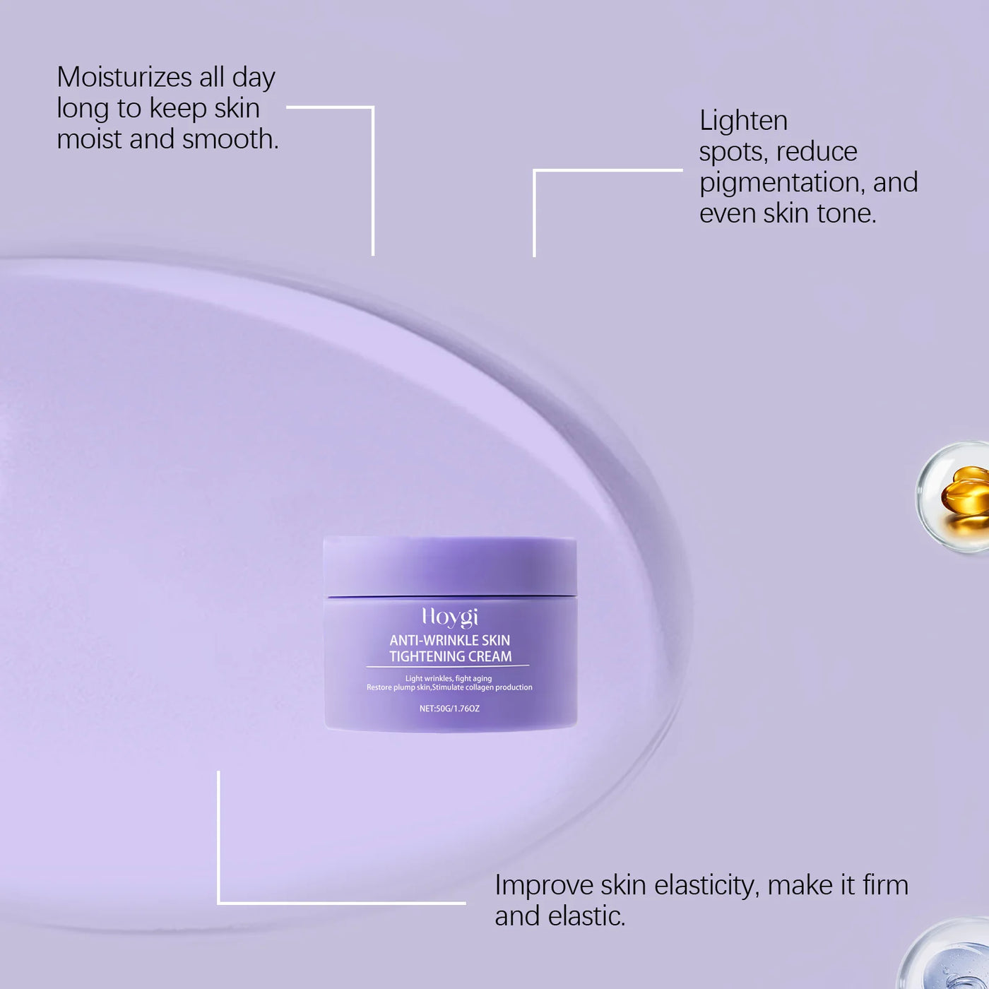 Hoygi Wrinkle Reducing Skin Overnight Toning Tightening Cream Body Firming Improve Skin Sagging and Fine Lines Natural Ingredien