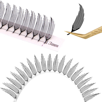 FADVAN D Curl Devil Comic Cartoon Spirit Style 8-14mm Heart Feather Spire Eyelash Extension Demon Tower Top 3D Light Lash