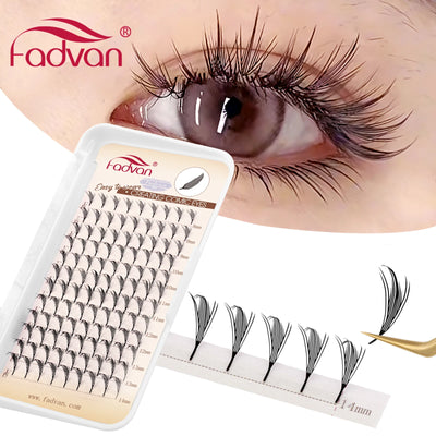 FADVAN D Curl Devil Comic Cartoon Spirit Style 8-14mm Heart Feather Spire Eyelash Extension Demon Tower Top 3D Light Lash