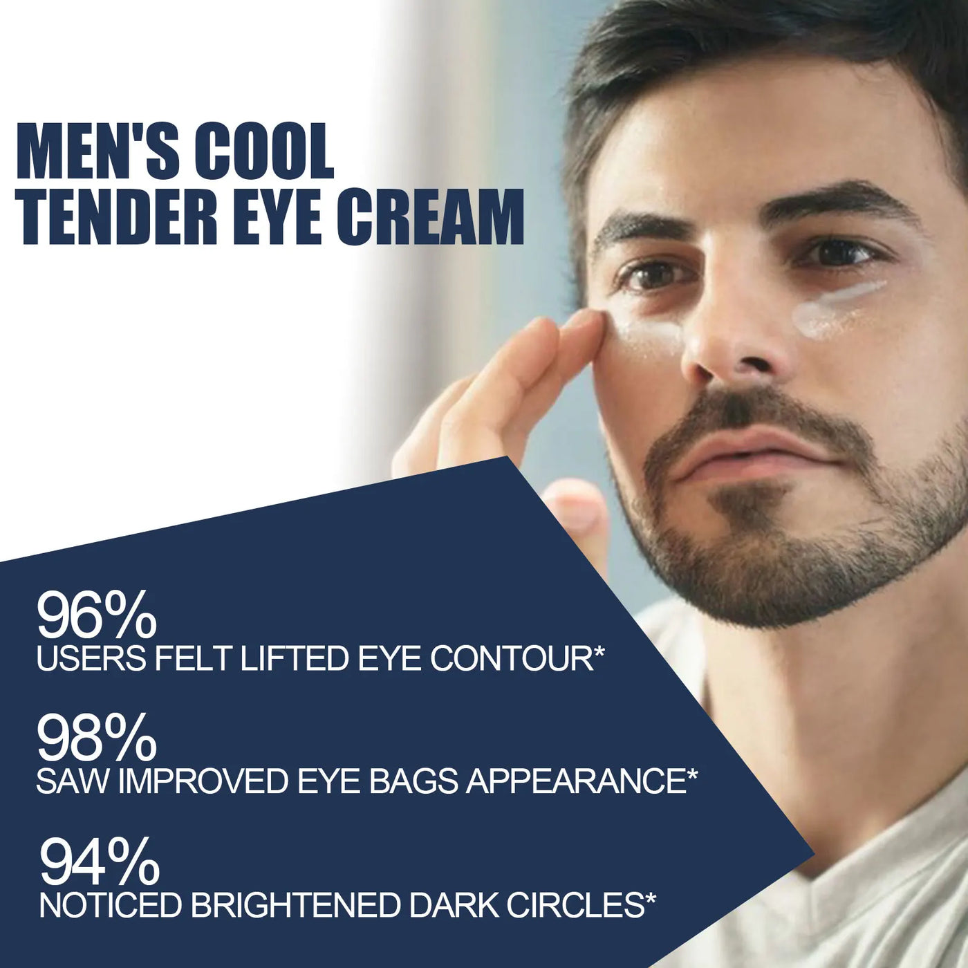 2Pcs Men's Retinol Eye Cream Moisturizing Anti-Aging Remove Dark Circle Anti-Puffiness Fade Wrinkles Hydrating Firming Eye Care