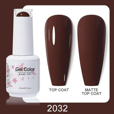 Clou Beaute Nail Gel Polish Kit 15ml Soak Off UVLED Nails Varnish Semi Permanent Nail Art Gels Lacquer Top Base Coat Gel Lacquer