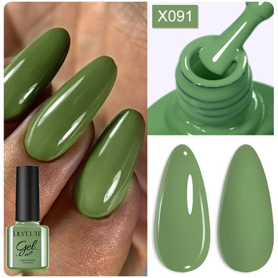 LILYCUTE 7ml Fluorescent Crackle Gel Nail Polish Summer Neon Red Green Vernis Semi Permanent UV Gel Nail Art Manicure For Nails