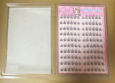 MJ 10 Rows of Large Capacity Glue-free False Eyelashes Single Cluster 10-12MM C-curled Natural Self-adhesive false Eyelashes