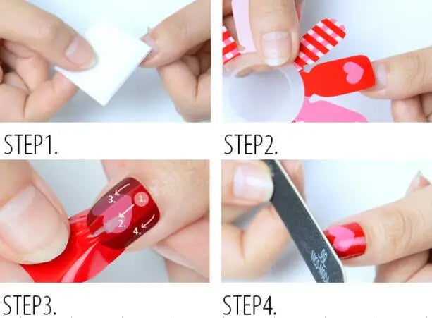 New Toe Nail Stickers Press On Full Cover Foot Nail Wraps Summer Holiday Butterfly Love Dimonds Finished Toenail Patch Tips Art