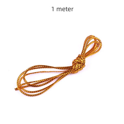 Dreadlock Braids Hair Accessories Silver Gold Braiding Hair Deco Styling Shimmer Stretchable African Braid Braided Elastic Cord