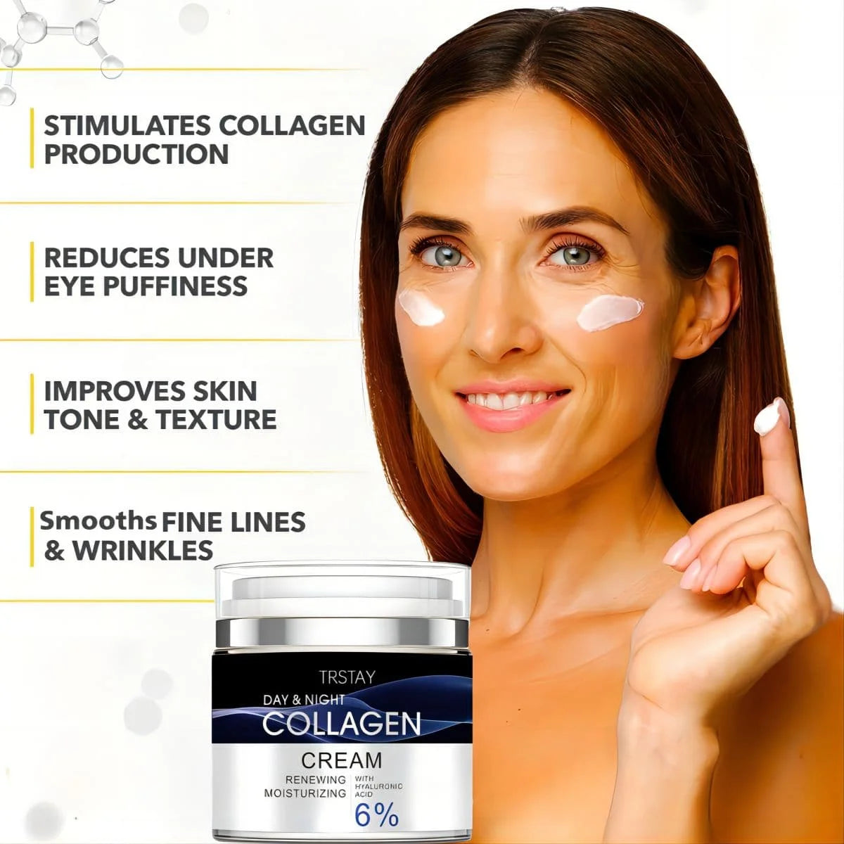 New Arrivals Anti wrinkle anti aging Face Cream Moisturizer Collagen Neck Hyaluronic Acid Smoothes Moisturize Protect Your Skin