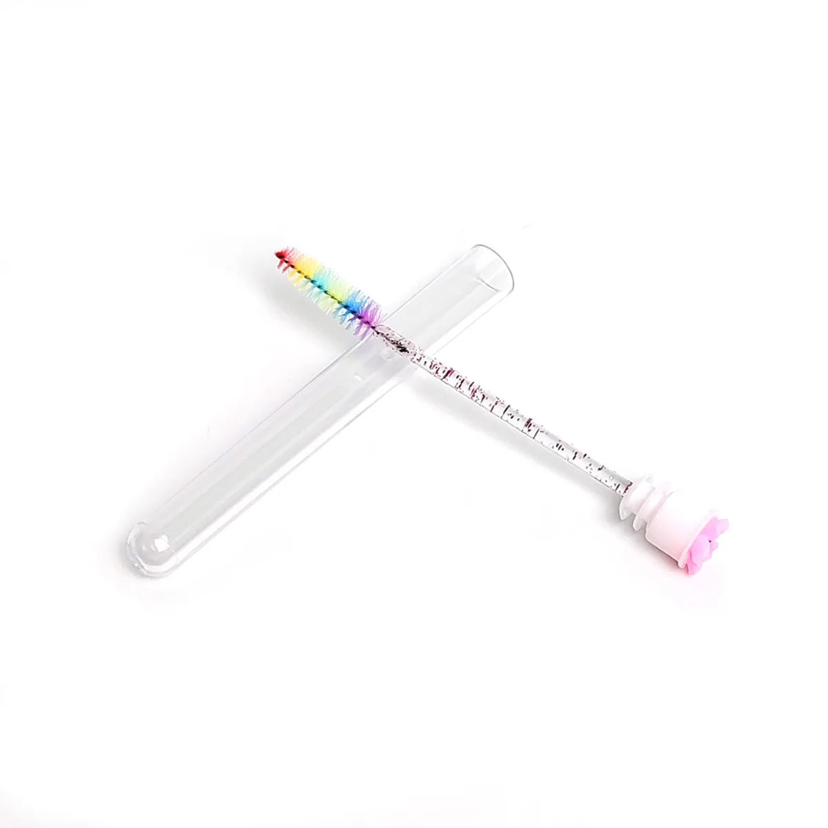 50pcs Reusable Eyebrow Brush Tubes Eyelash Brush Eyelash Mascara Wands Replaceable Dust-proof Rose Bottom Makeup Brush LAUKISS
