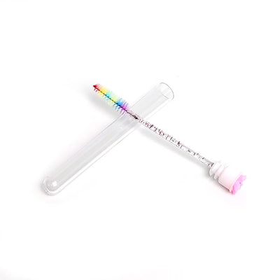 50pcs Reusable Eyebrow Brush Tubes Eyelash Brush Eyelash Mascara Wands Replaceable Dust-proof Rose Bottom Makeup Brush LAUKISS