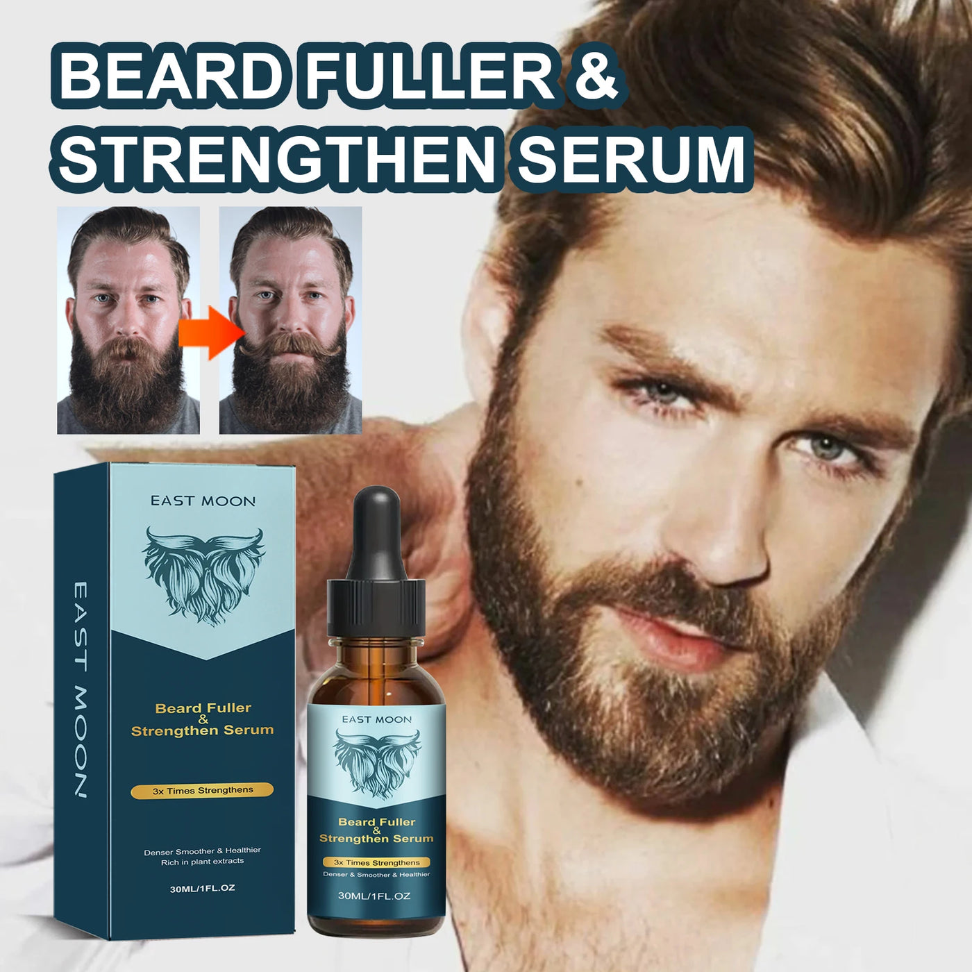 Natural Hair Care Essential Oil Ginger Polygonum Multiflorum Deep Nourish Thicken Soft Smooth Serum for Hair Beard Growing Care