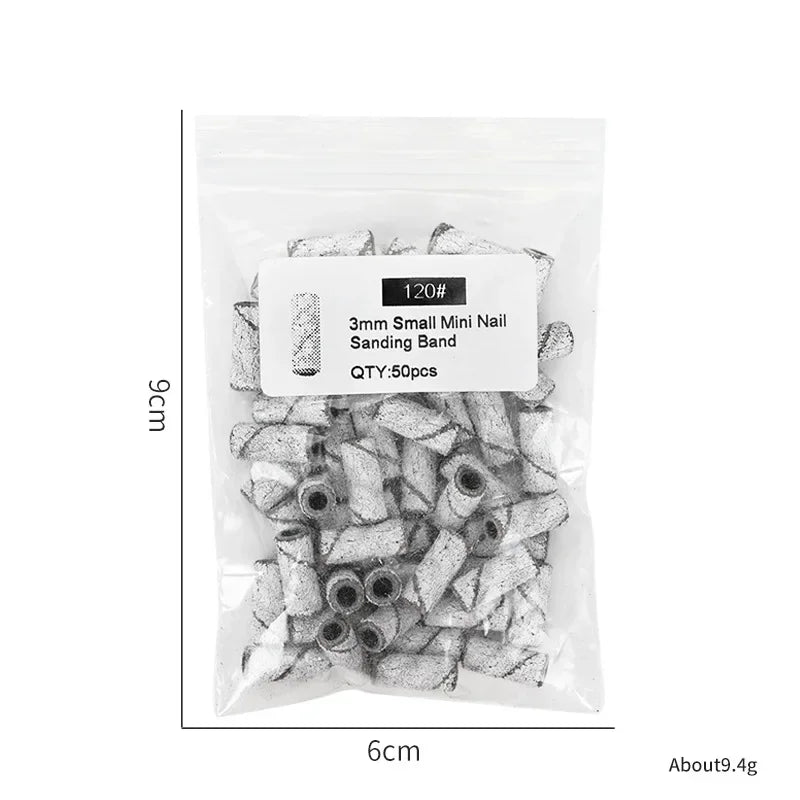 3.1mm Mini Nail Sanding Bands Mandrel For Manicure Sandpaper Ring Holder Stainless Steel Nail Drill Accessories Nail Art Tools