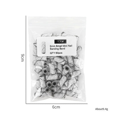 3.1mm Mini Nail Sanding Bands Mandrel For Manicure Sandpaper Ring Holder Stainless Steel Nail Drill Accessories Nail Art Tools