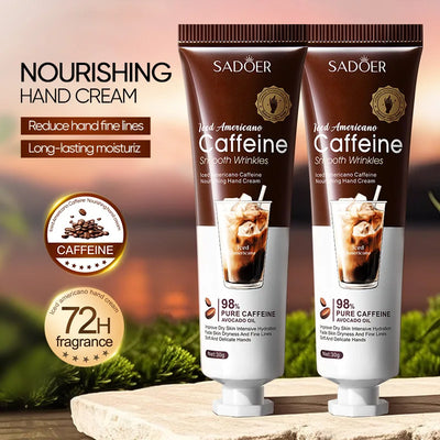 SADOER Caffeine Hand Cream Moisturizing Anti Wrinkles Nourishing Whitening Hydrating Hands Creams Skin Care Products
