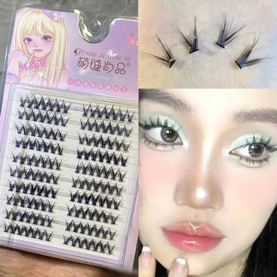 Individual Eyelashes DIY Eyelash Clusters Natural Fake Eyelashes Lash Clusters Manga Lashes Newbie Daily Eyelashes Makeup