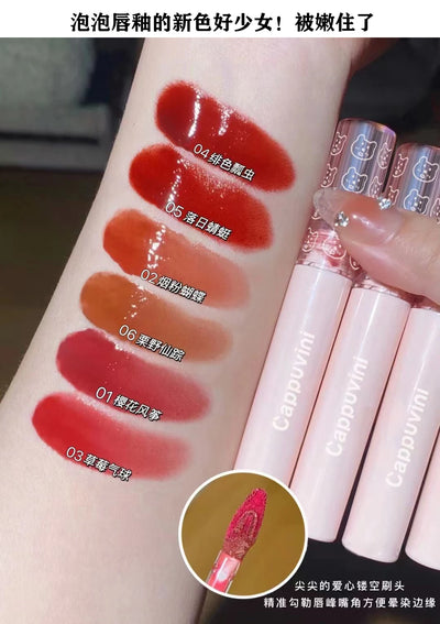 Cherry Pink Mirror Water Lip Gloss Waterproof Nude Brown Clear Tint Glass Lip Oil Liquid Lipstick for Makeup