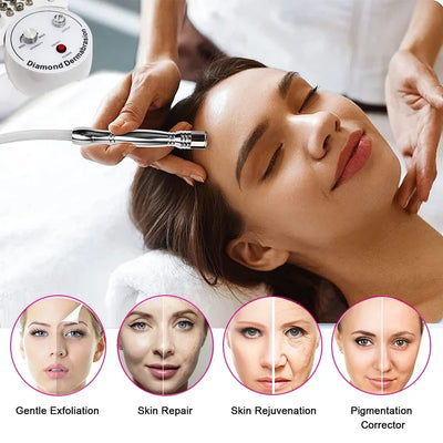 3 in 1 Facial Care Salon Equipment Diamond Microdermabrasion Dermabrasion Machine for Personal Home Use With Diamond Tips