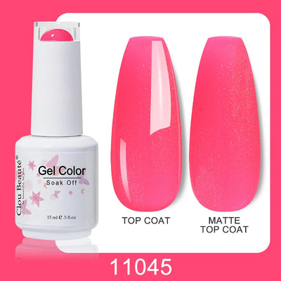 Clou Beaute Nail Gel Polish Kit 15ml Soak Off UVLED Nails Varnish Semi Permanent Nail Art Gels Lacquer Top Base Coat Gel Lacquer