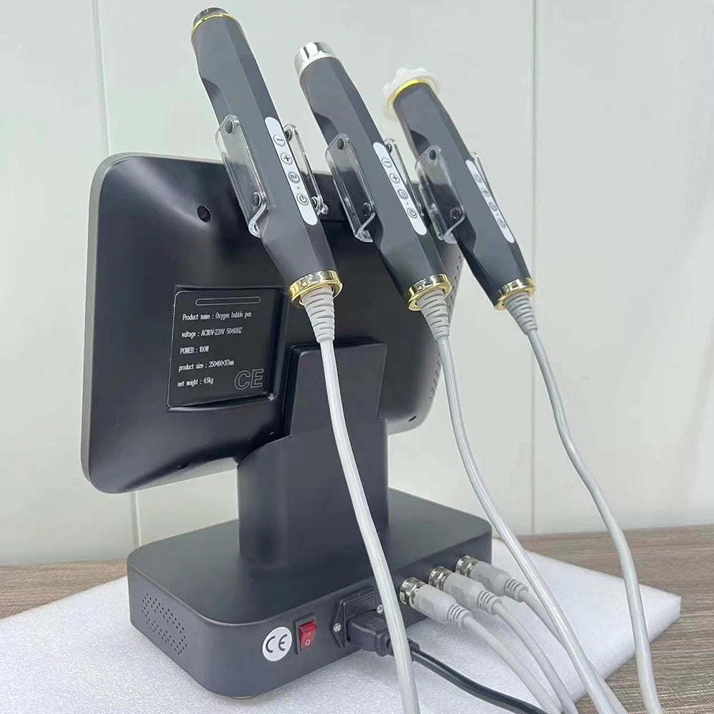 Professional CO2 Oxygen Facial Device Skincare Bubble Machine Hydro Dermabrasion 3 In 1 Facial Electric Massager Skin Cleansing