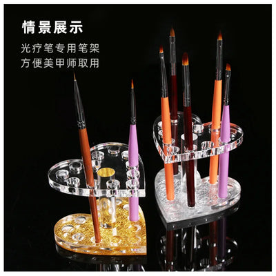 1Pc Nail Polish Brush Pen Holder Heart-shaped UV Gel Painting Pen Display Organizer Manicre Acrylic Nail Art  Accesories