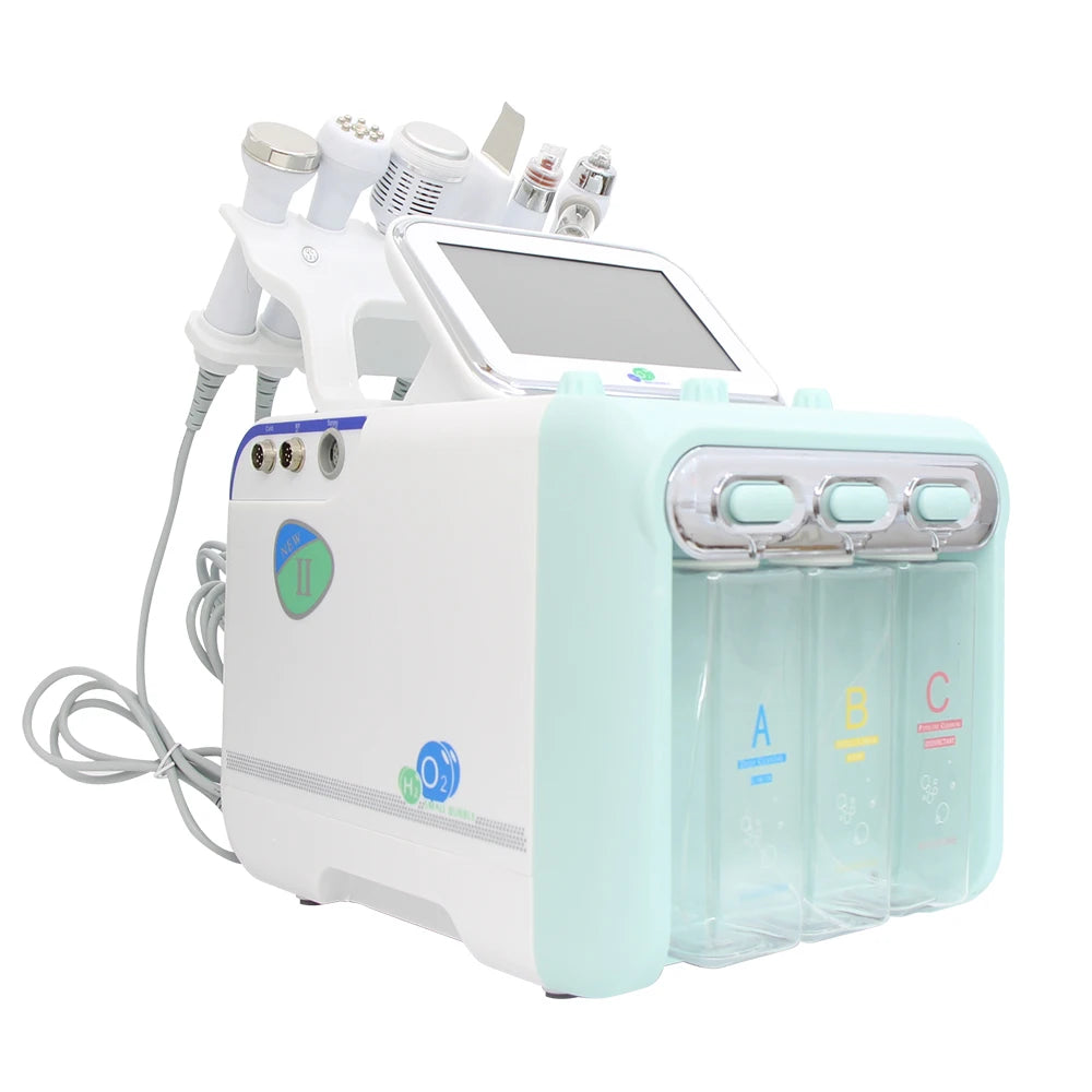 AOKO  hydrogen  6in1  Water Oxygen Jet Hydro Diamond Dermabrasion Machine Facial Microdermabrasion Device for Face Clean