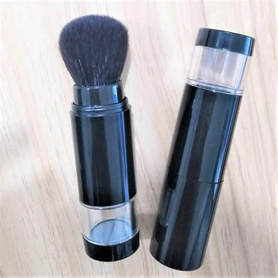 2 in 1 Foundation Brush Makeup Brush Empty Travel Blush with Refillable Loose Powder Bottle Jar Makeup Beauty Tools