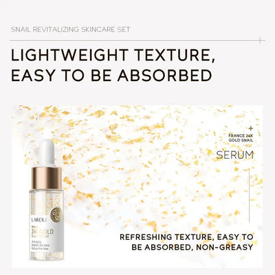 1set Snail Serum Essence Anti-aging Women Firming Tightening Repairing Cream Moisturizing Eye Cream Face Serum Skin Care Set