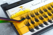DIY Clusters Eyelash Extension, Dovetail, Segmented Lashes, 36 Volume, 3D Fluffy, Natural, Individual Bundles, LC02-7