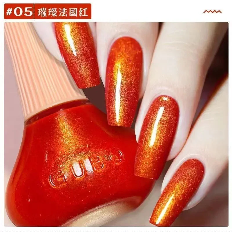 45 Colors Nail Polish Oil-based Nails Polish No-bake Quick Dry Non-tear Small Glitter Nail Gel Transparent Red Nail Art
