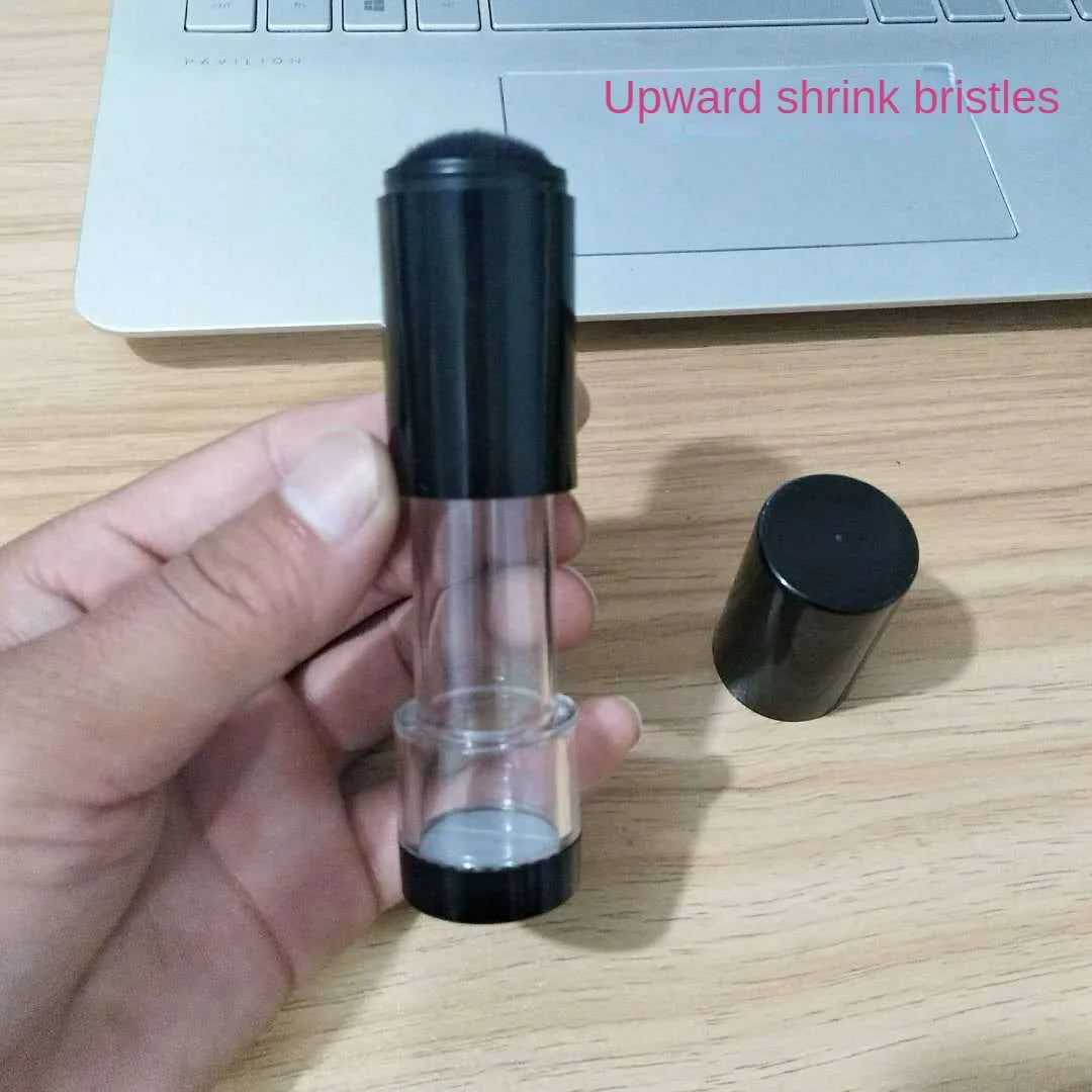 2 in 1 Foundation Brush Makeup Brush Empty Travel Blush with Refillable Loose Powder Bottle Jar Makeup Beauty Tools