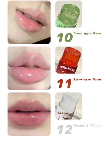 Peach Lychee Fruity Lip Balm Moisturizing Anti-Dry Anti Crack Clear Crystal Lip Balm Lip Care Mini Cute Jelly Lipstick Skin Care