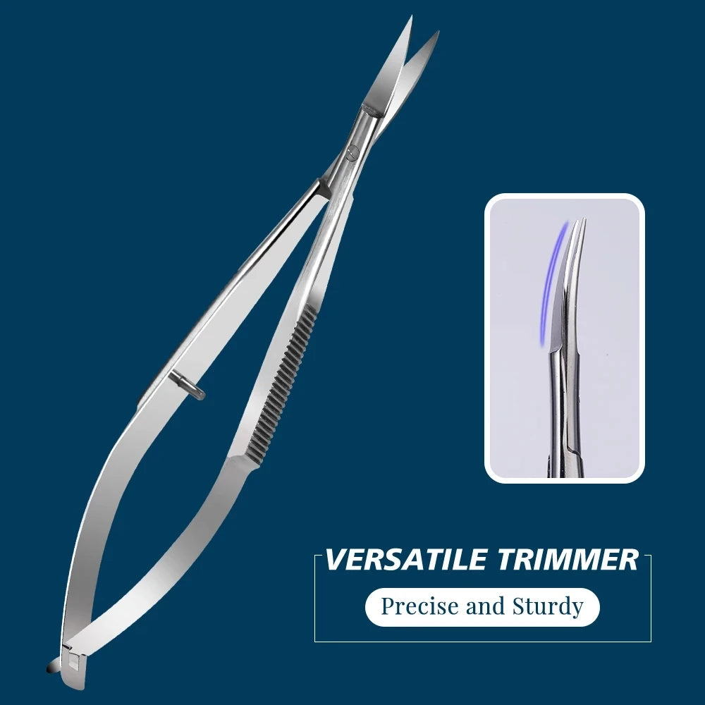 Professional Nail Scissor Manicure Tool For Nails Eyebrow Nose Eyelash Cuticle Scissors Curved Pedicure Scissors