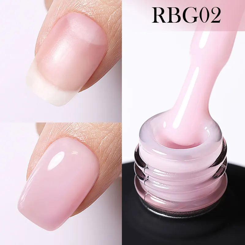 BORN PRETTY 15ML Milky Pink Rubber Base Gel Camouflage Color Coat Jelly White Nude Soak Off Nails Gels Varnish Self-leveling Gel
