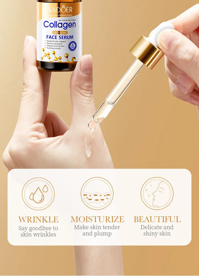 1/3/5pcs SADOER Collagen Face Serum skincare Facial Essence Liquid Anti-aging Moisturizing Nourishing Facial Serum Skin Care