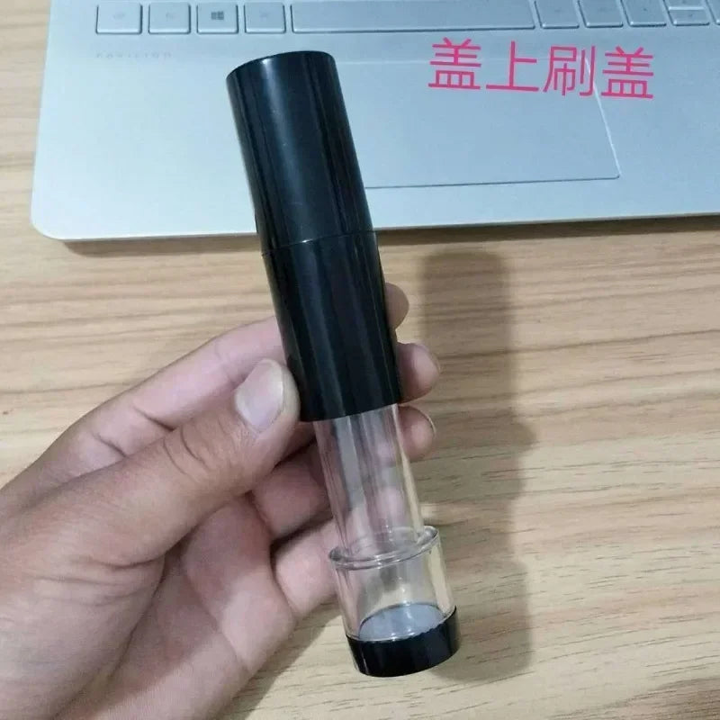 2 in 1 Foundation Brush Makeup Brush Empty Travel Blush with Refillable Loose Powder Bottle Jar Makeup Beauty Tools