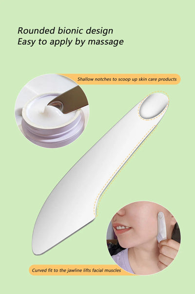 Stainless Steel Cosmetic Scraper Spatula Facial Scraping Massage Foundation Cream Scooping Mixing Stick Professional Makeup Tool