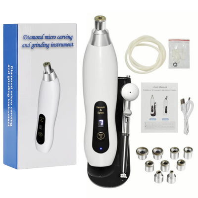 Protable Diamond Microdermabrasion Machine Handheld Blackhead Removal Facial Skin Care Beauty Device for Acne Scars