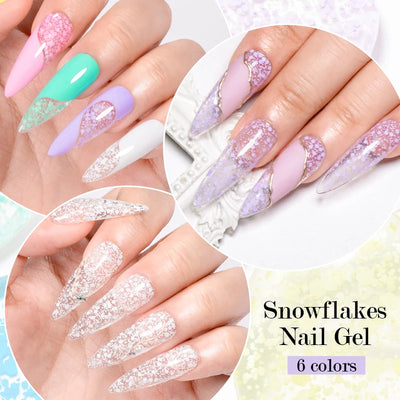 Mtssii 6ml Nail Gel Jelly Eggshell Gel Nail Polish Transparent Gel Soak Off Nail Art Gel UV LED Varnish