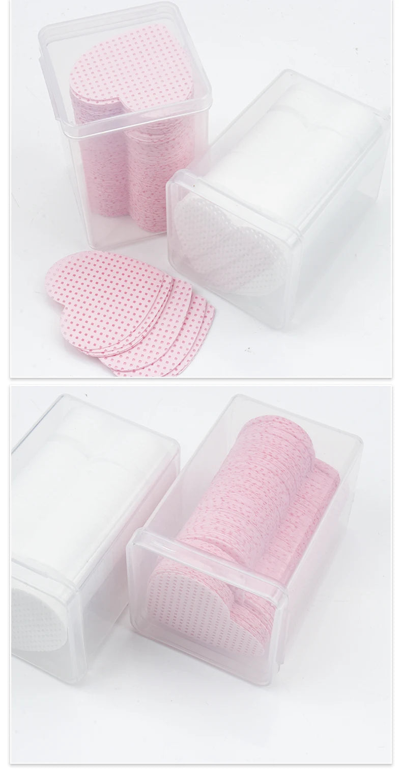 200 Pcs Glue Cotton Wipes Lint Free Pads Nail Polish Remove Wipes Cleaning Manicure Tool Gel Polish Removal Pad Paper Wipes