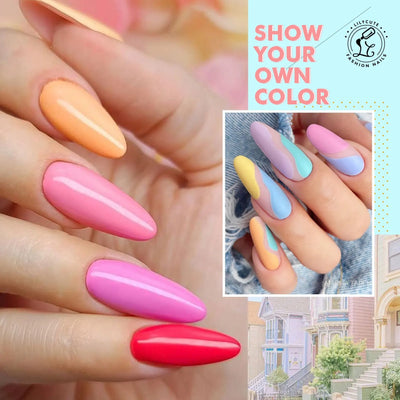 LILYCUTE 12PCs/Set 7ml Macaron Nail Gel Polish Set Semi Permanent UV Gel Nail Varnish Soak Off Gel Nail Polish Kit Nails
