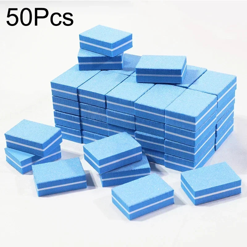 New 100-10Pc Mini Buffing Sanding Files Block Pedicure Care Nail Art Buffer Polish Manicure Pedicure Nail File Tools Nail Charm