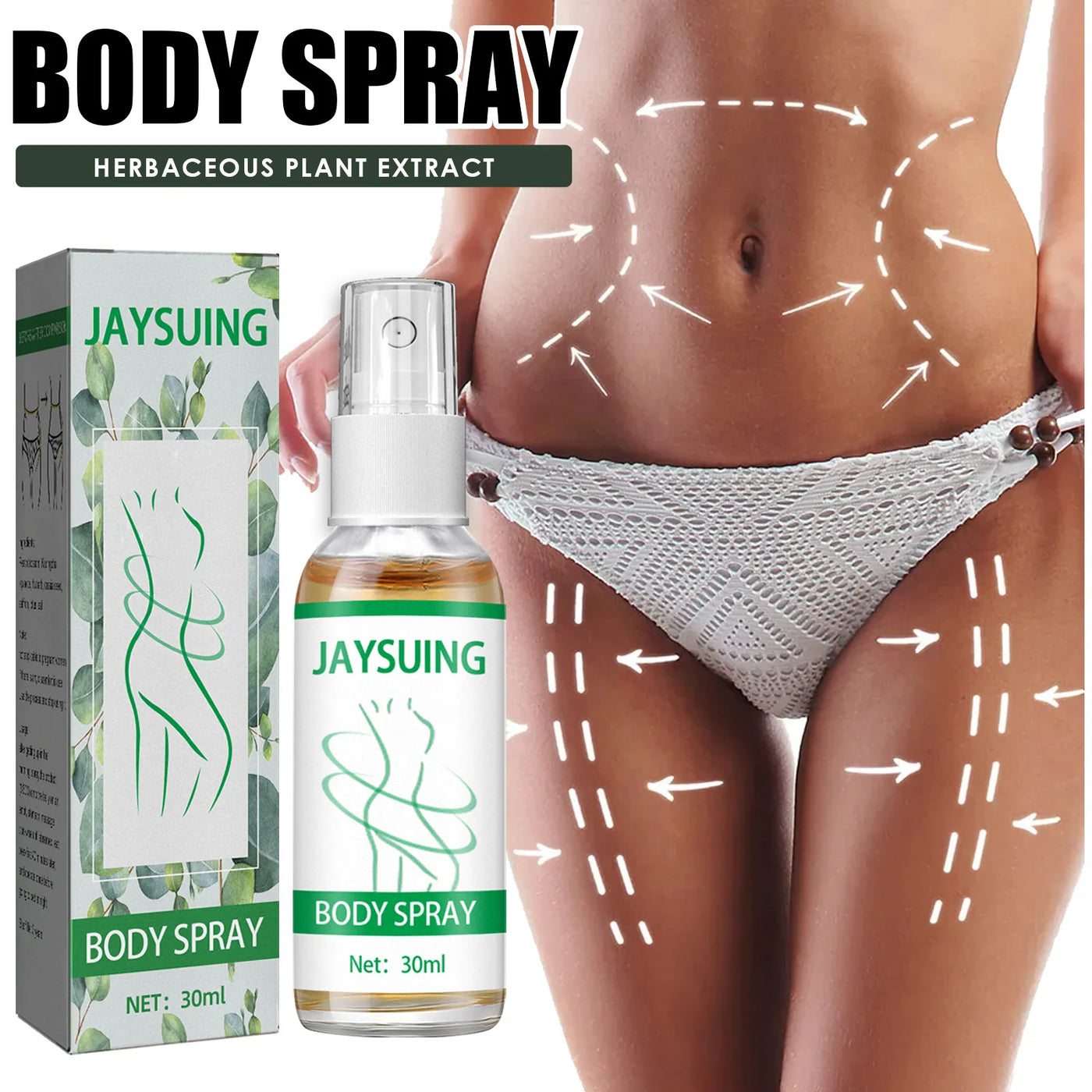Fat Burning Spray Body Shaping Muscle Fast Belly Slimming Sculpting Tighten Eliminate Cellulite Skin Powerful Weight Loss Liquid