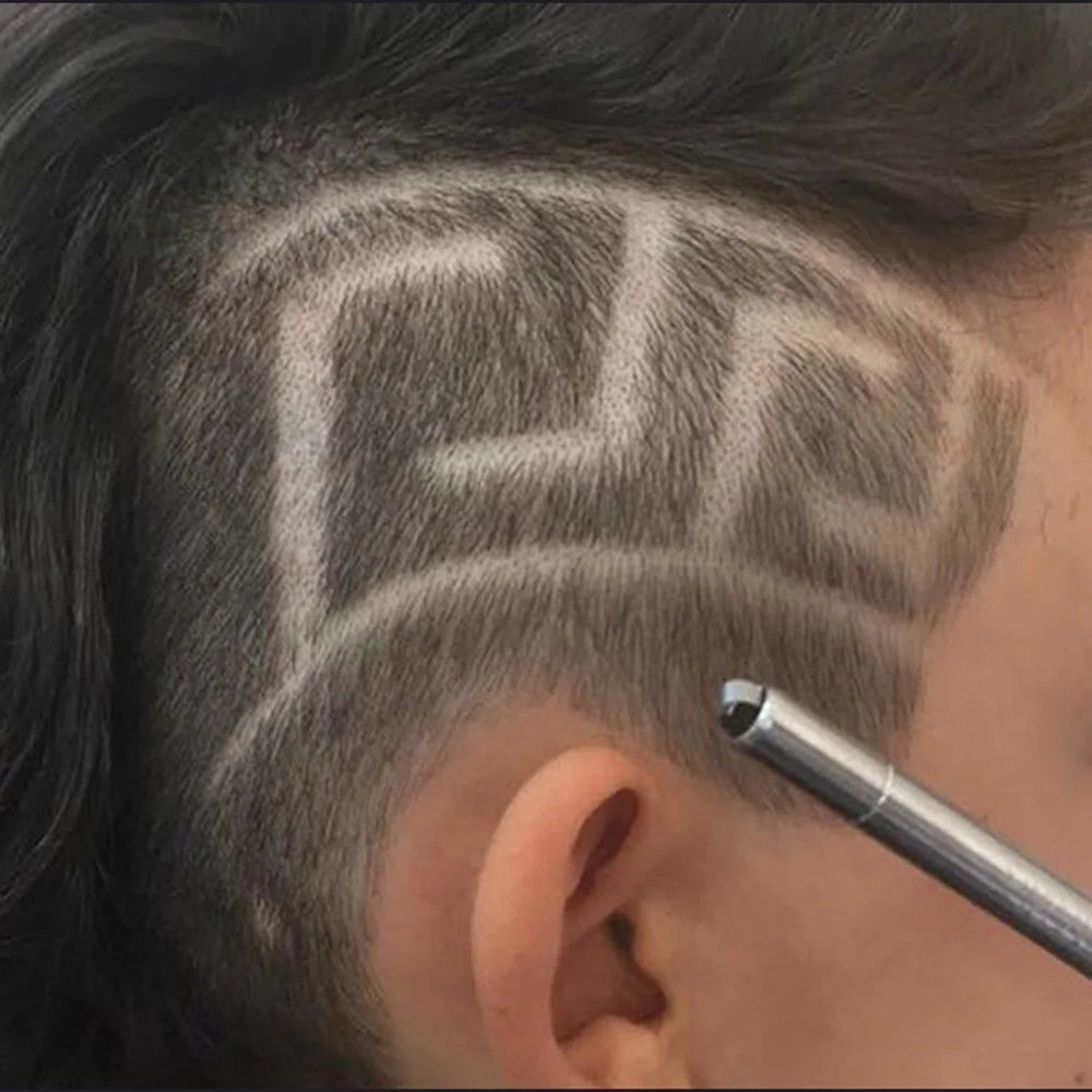 Hair Sculpting Pen + 10 Blades Professional Trimmer Styling Brow Shaving Crochet