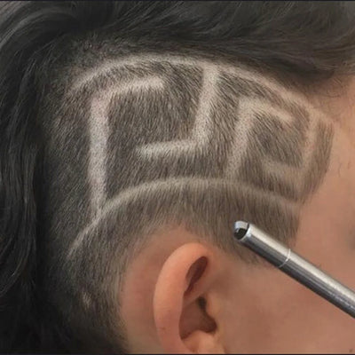 Hair Sculpting Pen + 10 Blades Professional Trimmer Styling Brow Shaving Crochet