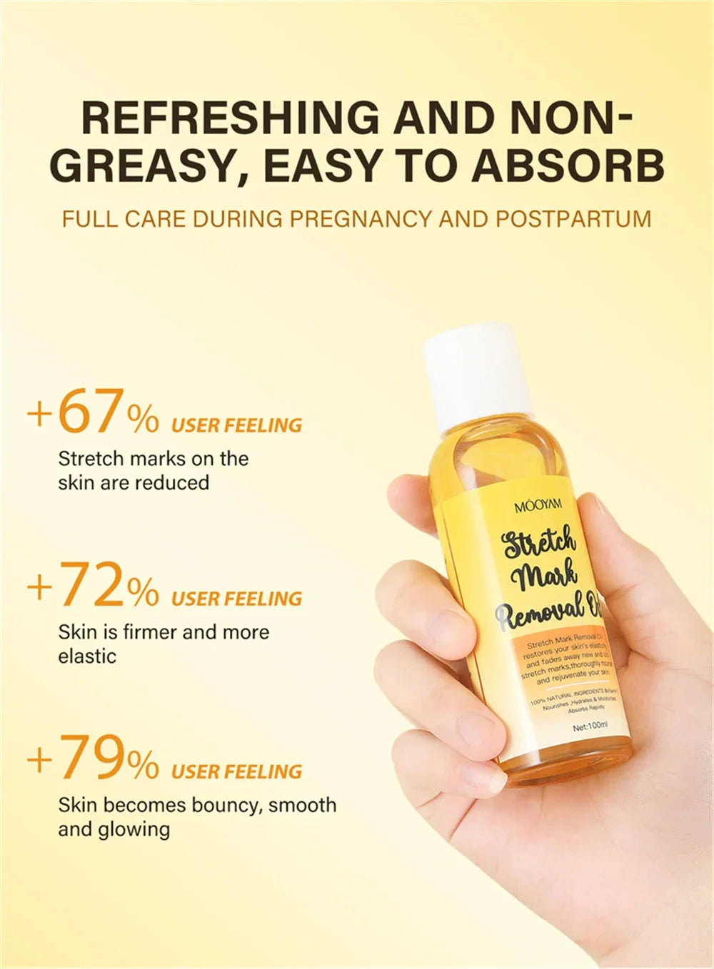 Stretch Mark Removal Oil Removes Postpartum Pregnant Women Scar Repair Obesity Stretch Mark Anti-Aging Firming Serum Skin Care