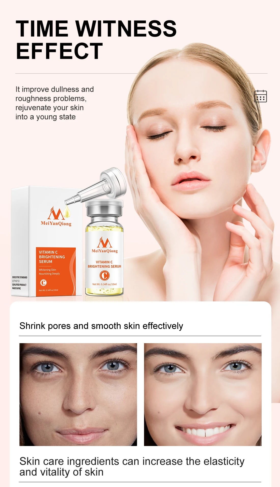 Vitamin C Whitening Facial Serum Anti Aging Moisturzing Serum Face Care VC Remove Dark Spots Serum Anti Wrinkle Skin Care Women
