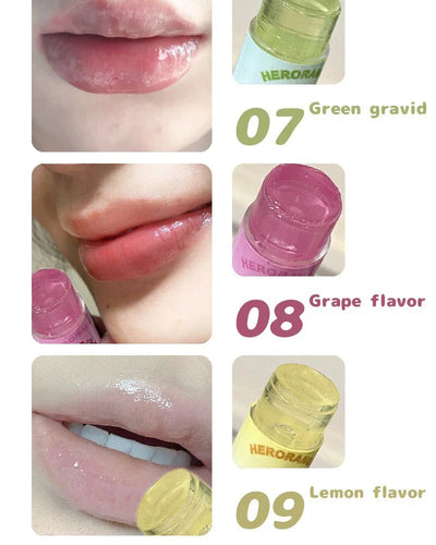 Peach Lychee Fruity Lip Balm Moisturizing Anti-Dry Anti Crack Clear Crystal Lip Balm Lip Care Mini Cute Jelly Lipstick Skin Care