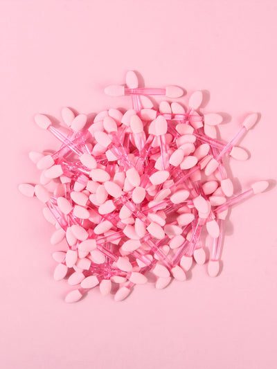 50pcs Disposable Eyeshadow Brush Set,Disposable eye shadow stick brush double-headed sponge eye shadow stick