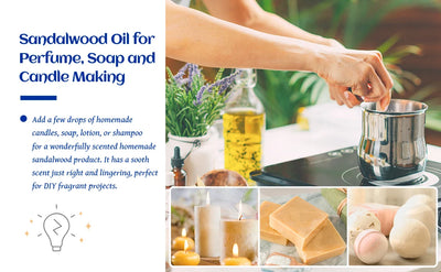 HIQILI 100ML Pure Sandalwood Essential Oil Lavender Jasmine Eucalyptus Peppermint Ylang Ylang Frankincense (Choose Scent)