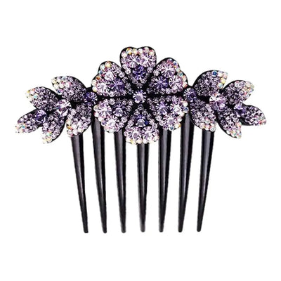 Women Hair Comb Rhinestone Crystal Hair Clips Hairpins Lady Bride Wedding Party Headdress Headwear Elegant Hair Accessories