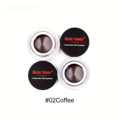 Rich Color Rendering Eyeliner Cream,Smudge Proof Waterproof Easy Coloring Makeup Cosmetic,( Brown, Blue Purple, Green And Black)