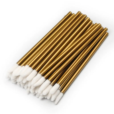 50pcs New Disposable Cosmetic Lip Brushes Lipstick Lip Glossy Wands Pen Cleaner Applicator Eyeshadow Gloss Makeup Brushes Tools